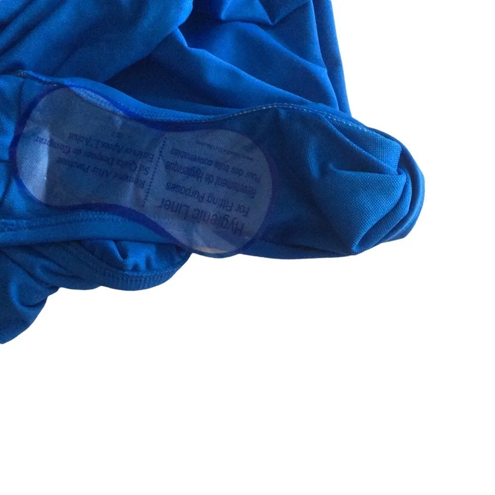 #023 Blue Rod Beattie Urban Goddess High Neck Keyhole One Piece Swimsuit - Image 14