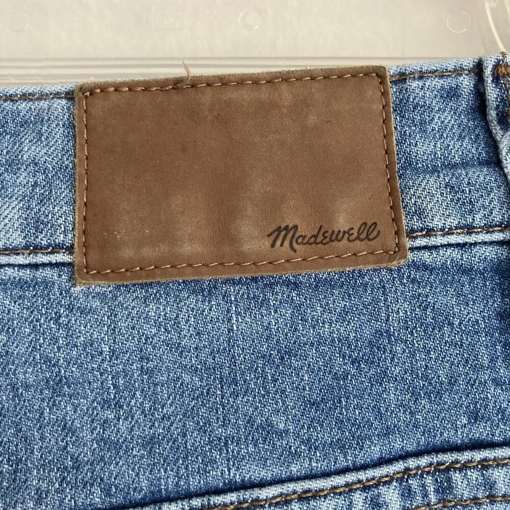 Wide Leg Crop Jeans Denim Light Wash Blue Womens Size 26 Pockets - Image 7