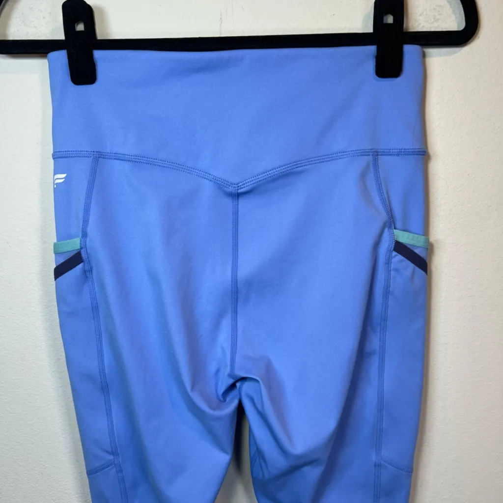Fabletics Women's Trinity Motion 365 Leggings Blue Workout Pockets Stretch Small - Image 8