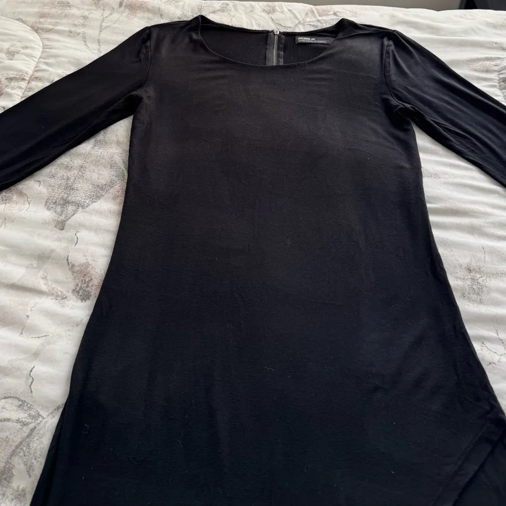 Revolve Benjamin Jay Black Jay Layne hi low modal Long Sleeve Dress, size M Size M - Image 15