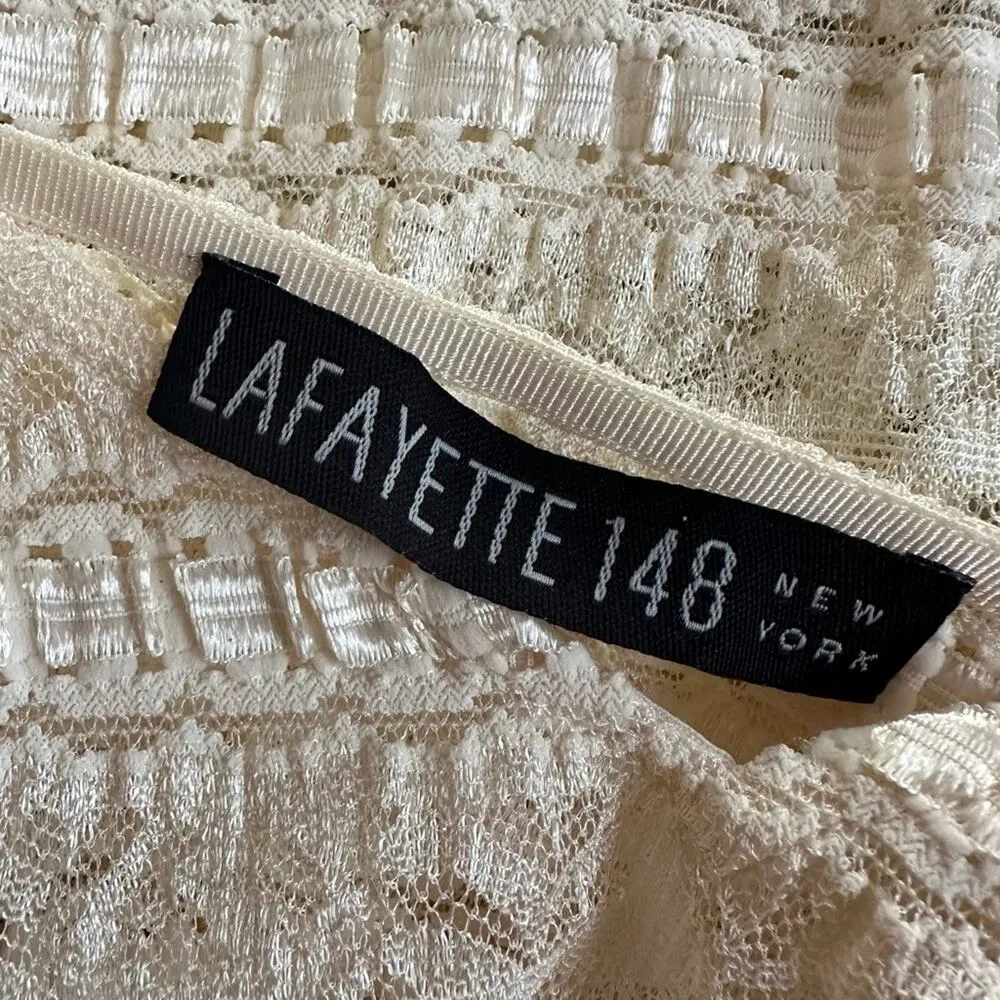 NEW Lafayette 148 Babydoll Camisole Tank Top Satin Strap Coquette Romantic Girly Size L - Image 3