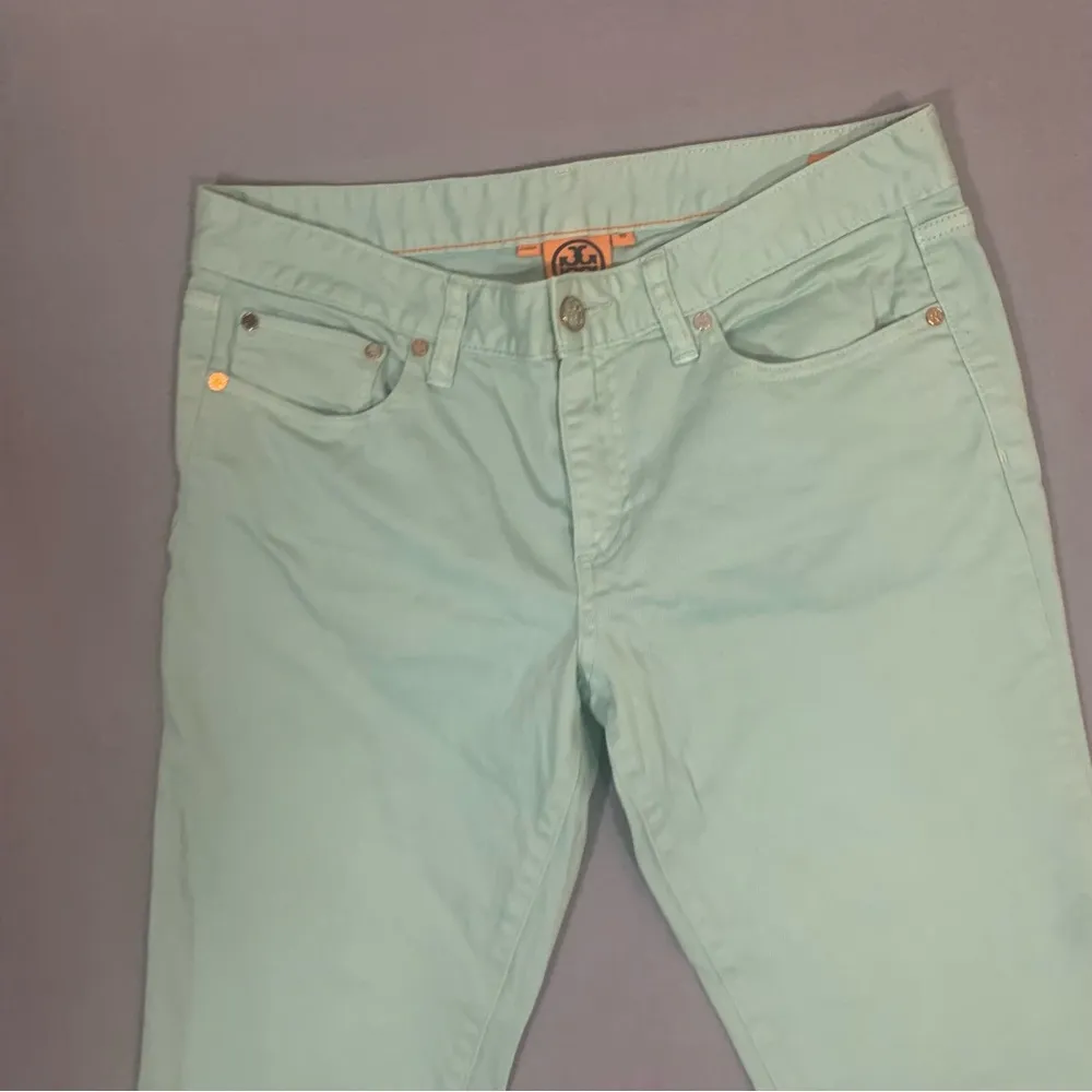 Tory Burch Mint Alexa Crop Skinny Stretch Jeans Ladies Size 30 - Image 3