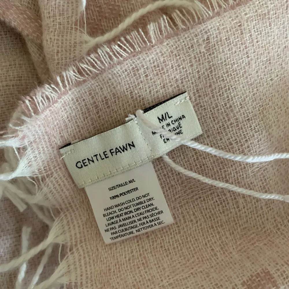 Gentle Fawn Fringe Shrug Kimono Size M/L Pink Cream - Image 2