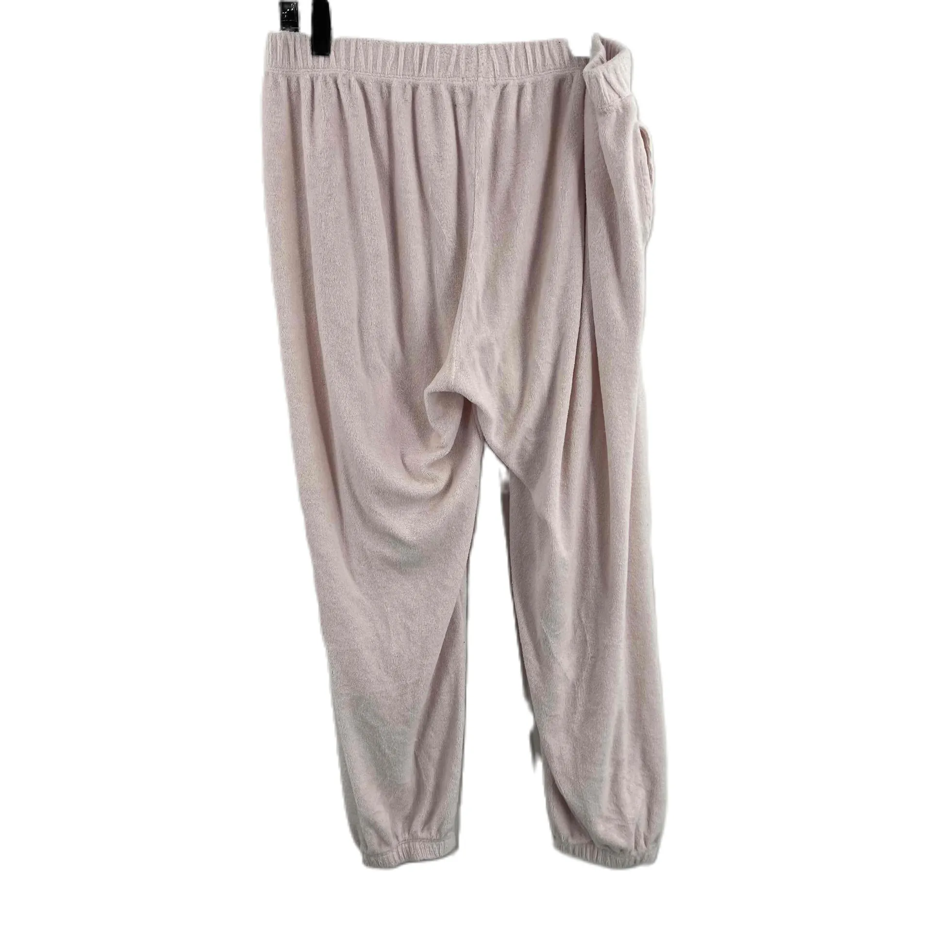 Donni Light Pink Soft Terry Lounge Pants Pull‎ On Womens XL - Image 3