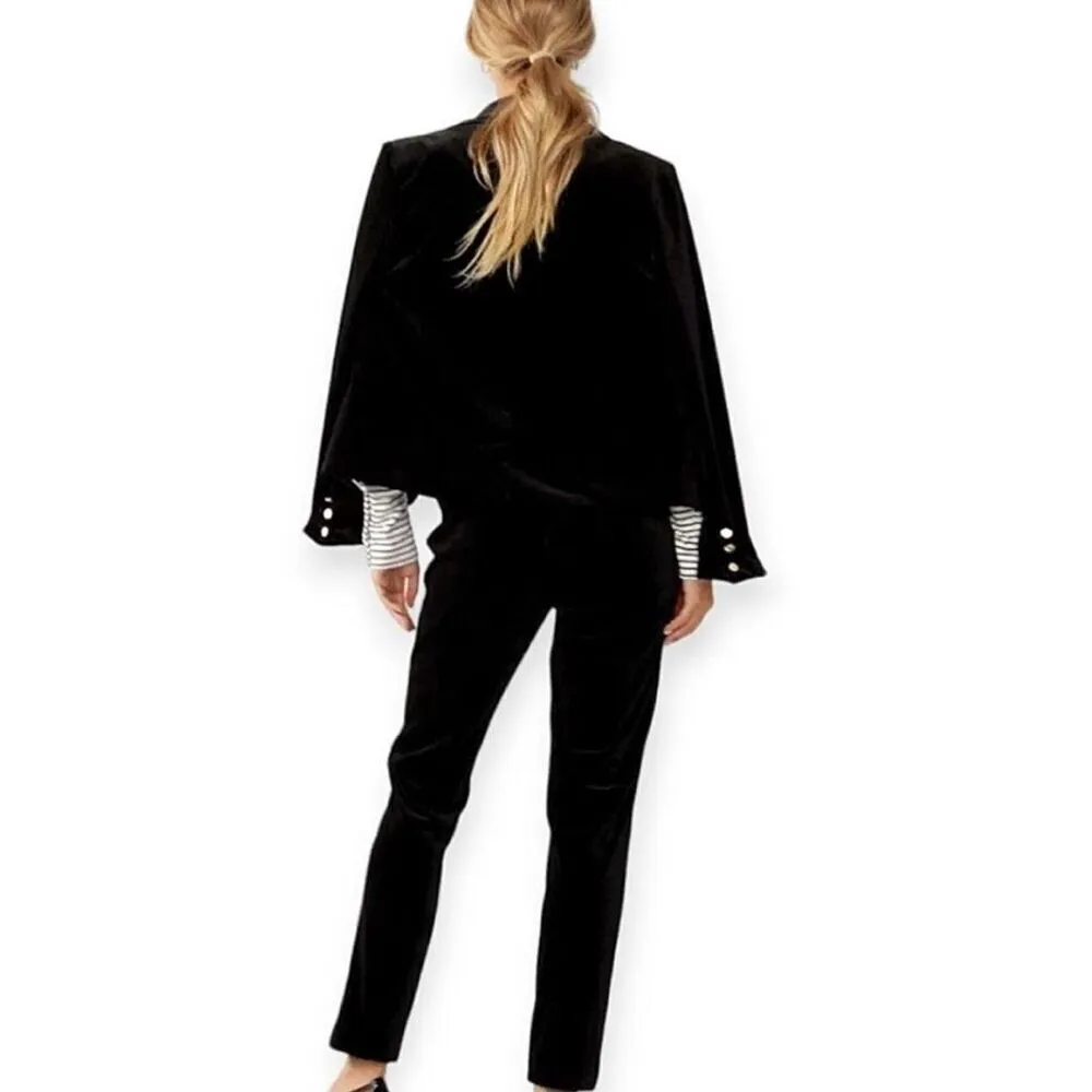 Draper James RSVP black velvet pant size large - Image 13