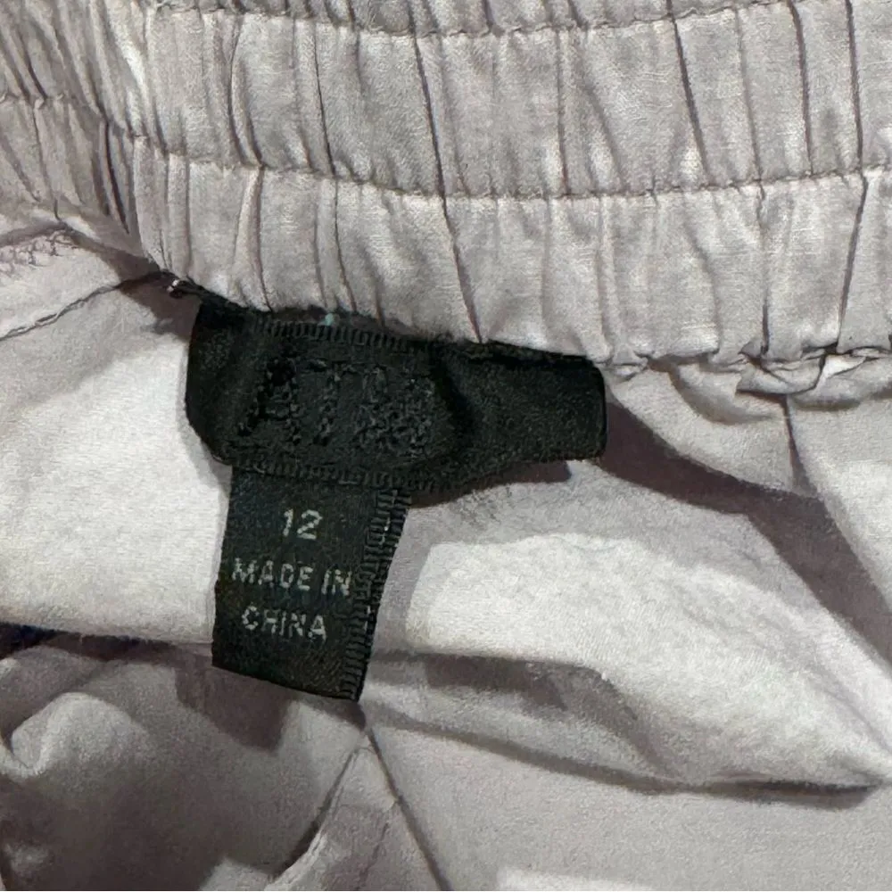 ATM Anthony Thomas Melillo Poplin Wide Leg Crop Pants Purple Women’s 12 - Image 3