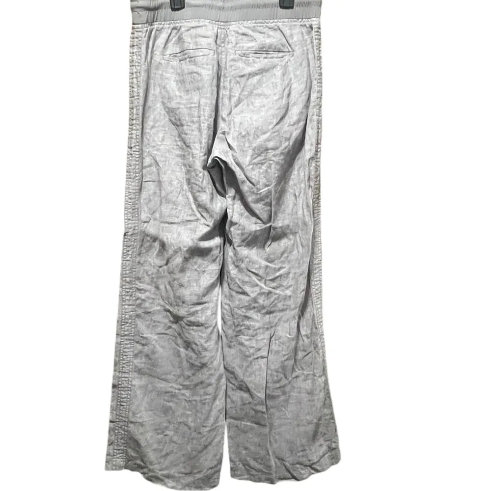 Athleta Cabo Linen Wide Leg Pant Grey Size 6 - Image 8