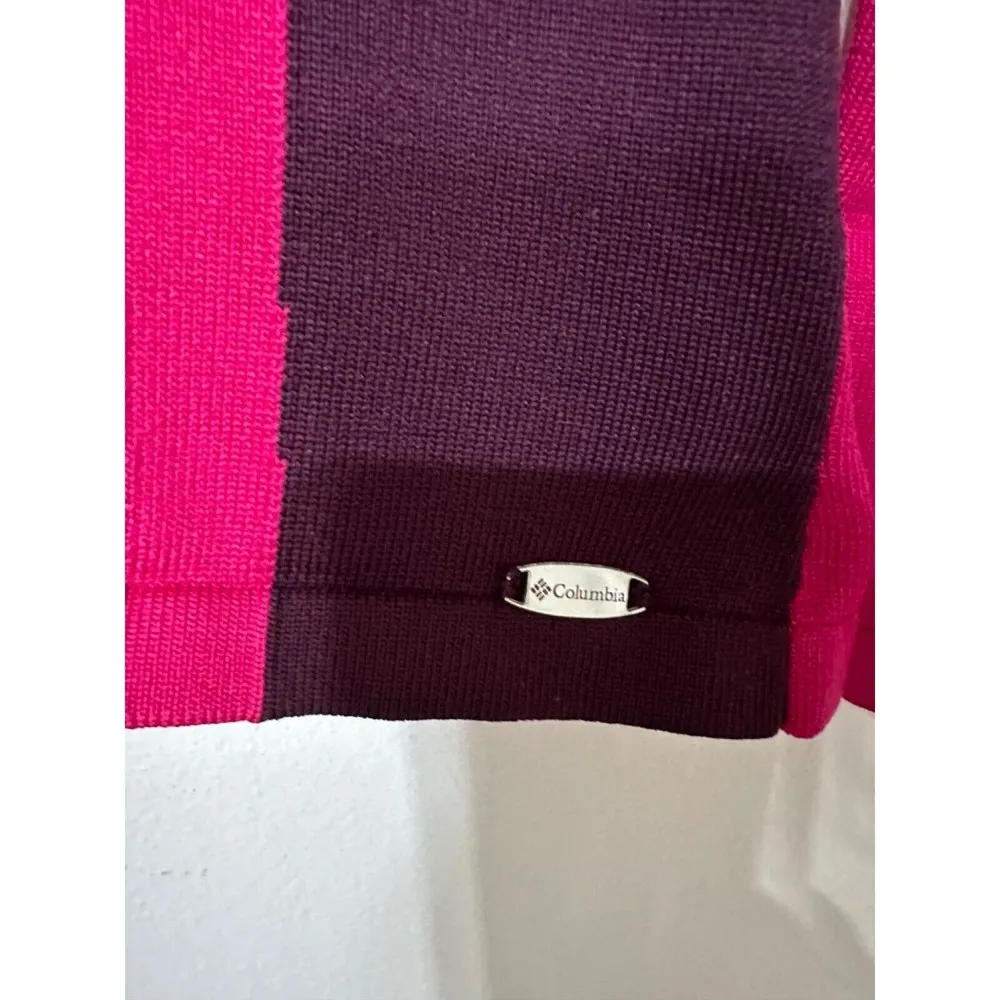 COLUMBIA Women's Hoodie Top Sz Small Purple Pink Long Sleeve - Image 6