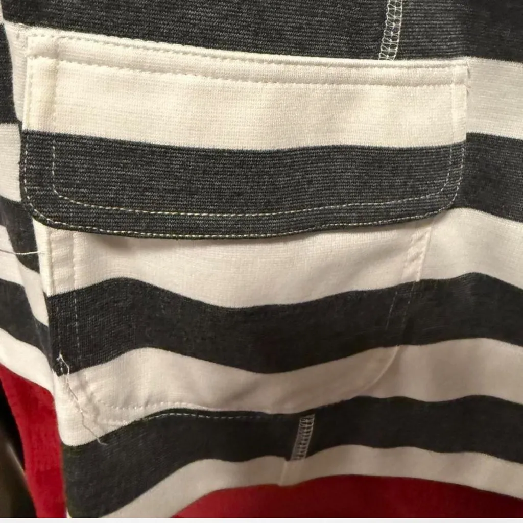 Avenue  Black and White Striped Blazer - Image 5