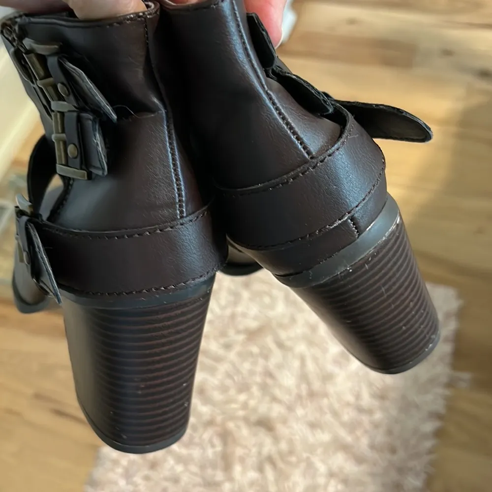 Altard State Ankle Boots Brown Booties Heels Side Zip Womens 6 - Image 9