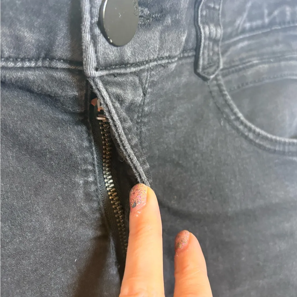 Democracy Black Ab Solution Skinny Jeans Rock Chic Minimalist Stretch Size 8 - Image 8