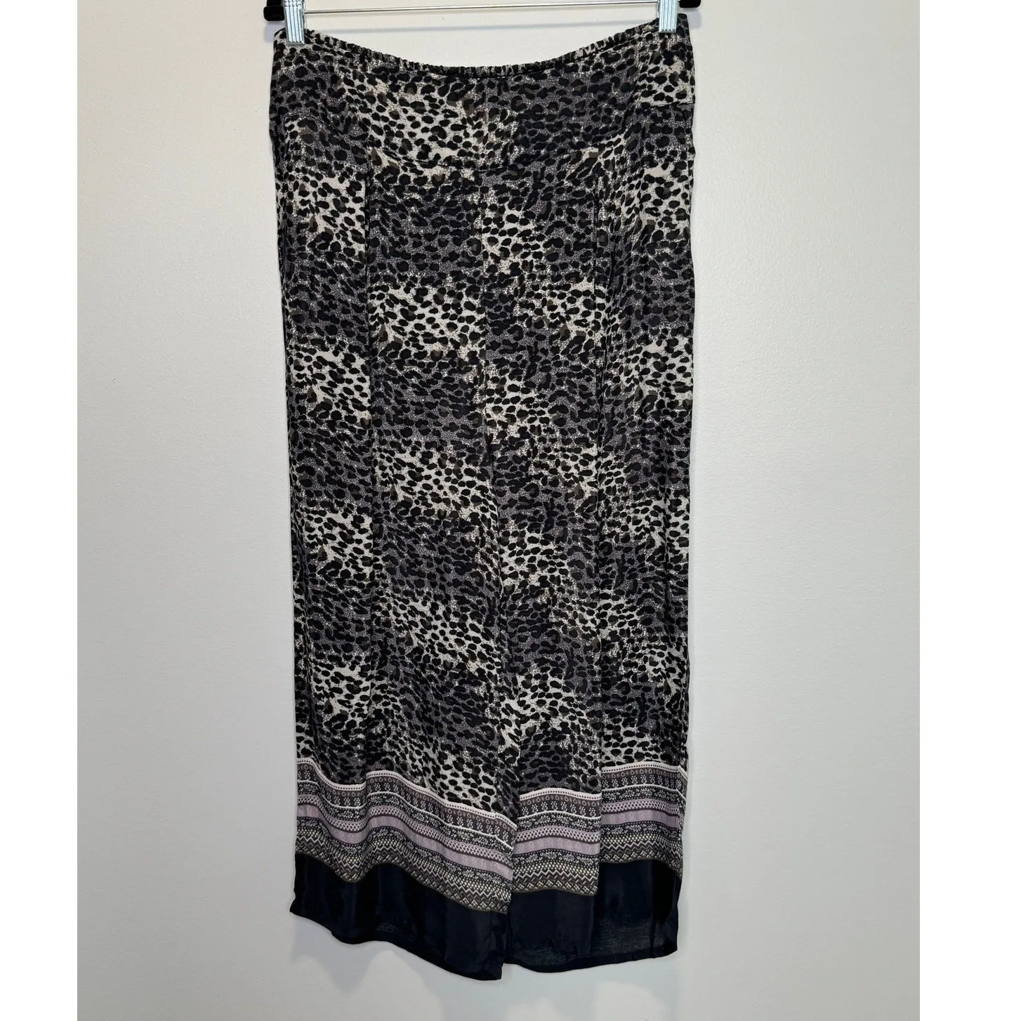 Masai‎ Leopard Print Elasticated Waist Pull On Pants Culottes Size Large Viscose - Image 5