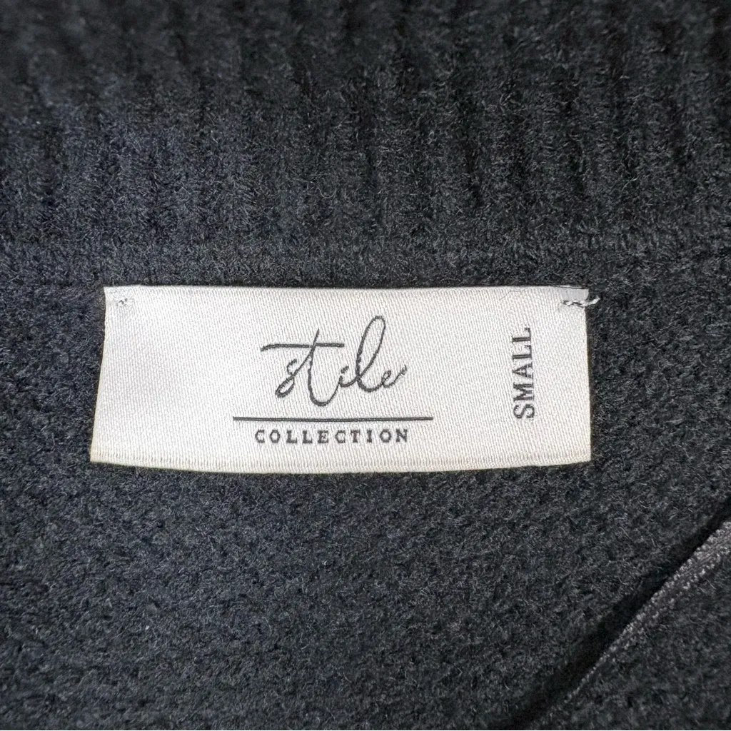 Crescent x Stile Collection Corbin Striped Collared Cropped Knit Sweater Small - Image 10