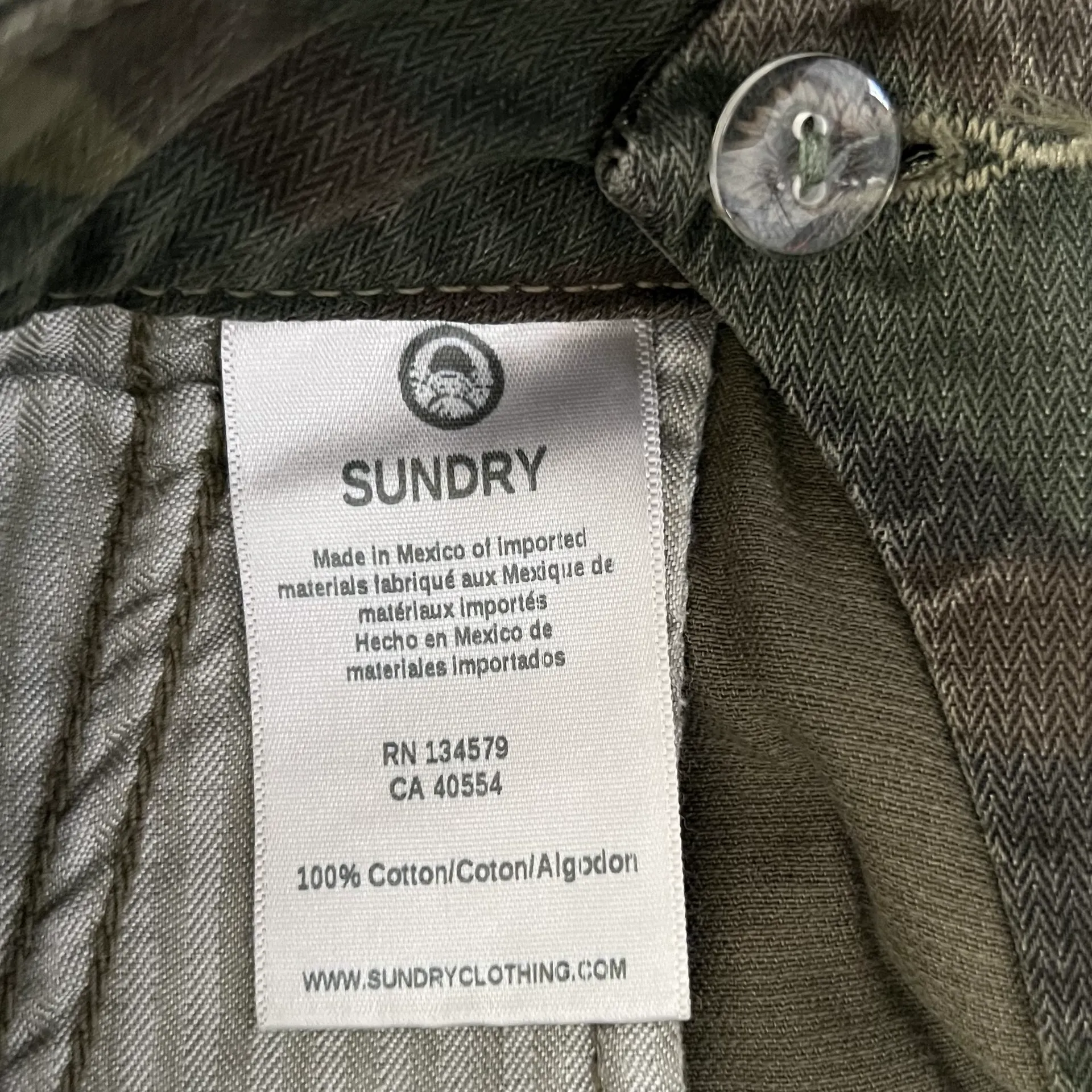 Sundry NWT  Camo Spruce Clean Straight Trouser Pants - Image 11