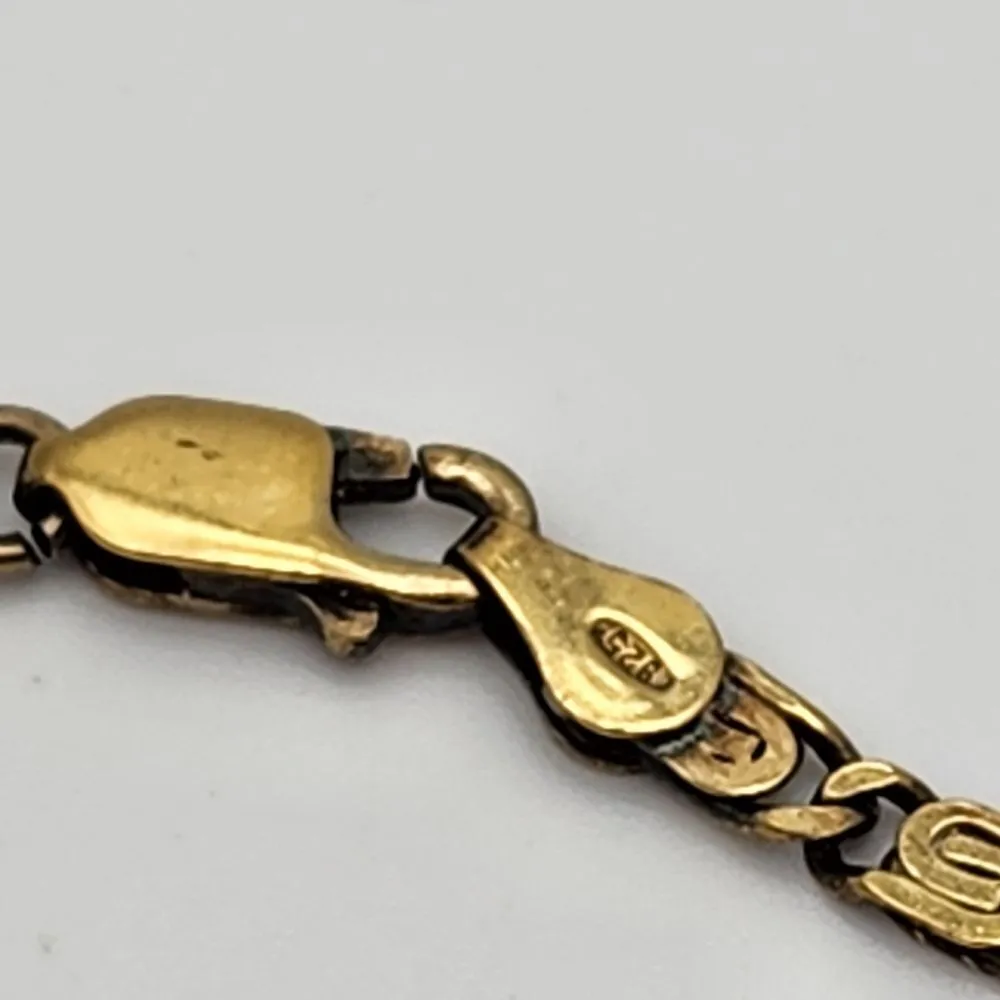 Gold Plated Sterling Silver FAS Snail Chain Bracelet - Image 3