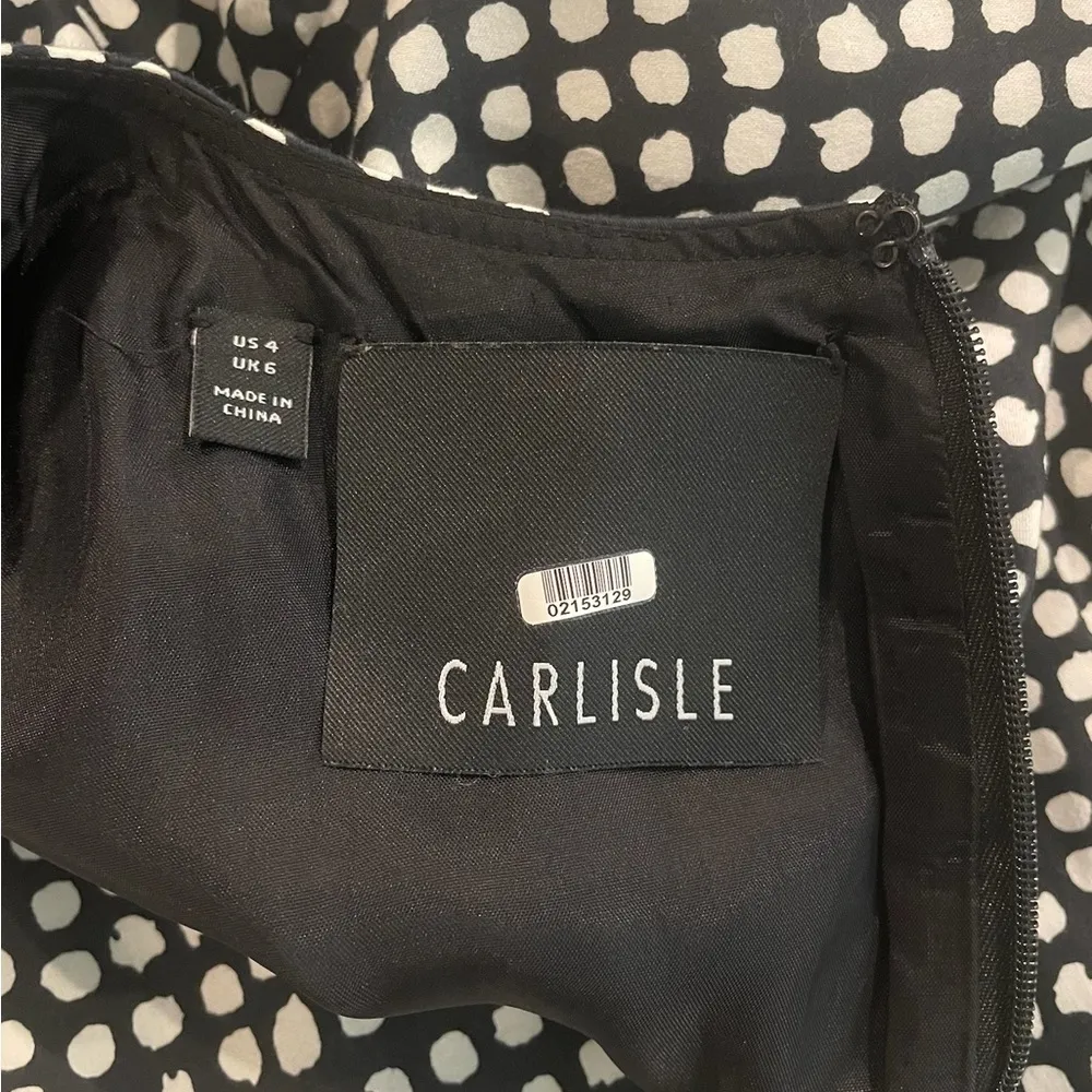 Chic Black and White Patterned Dress - Image 6