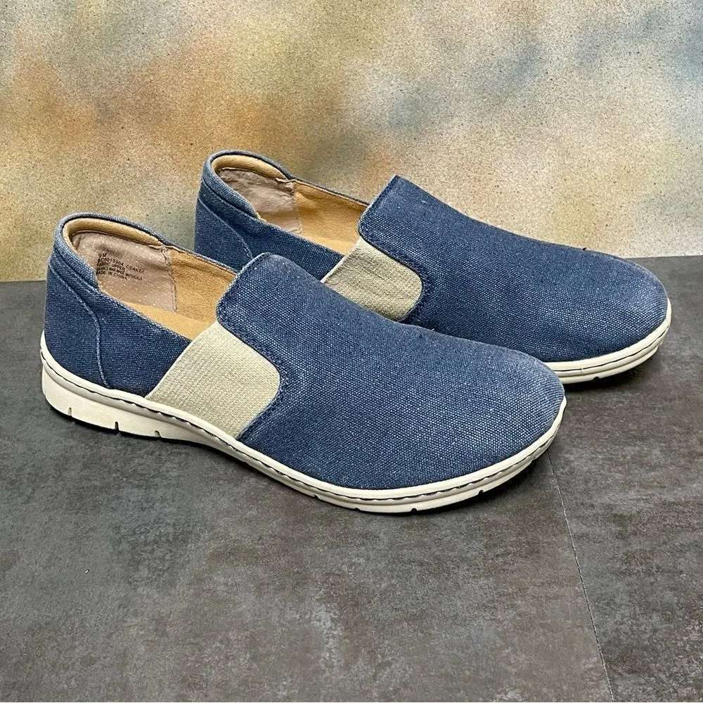 B.O.C. Seaham Blue Women's Flexible Slip On Comfort Sneakers Size 9M Blue - Image 2