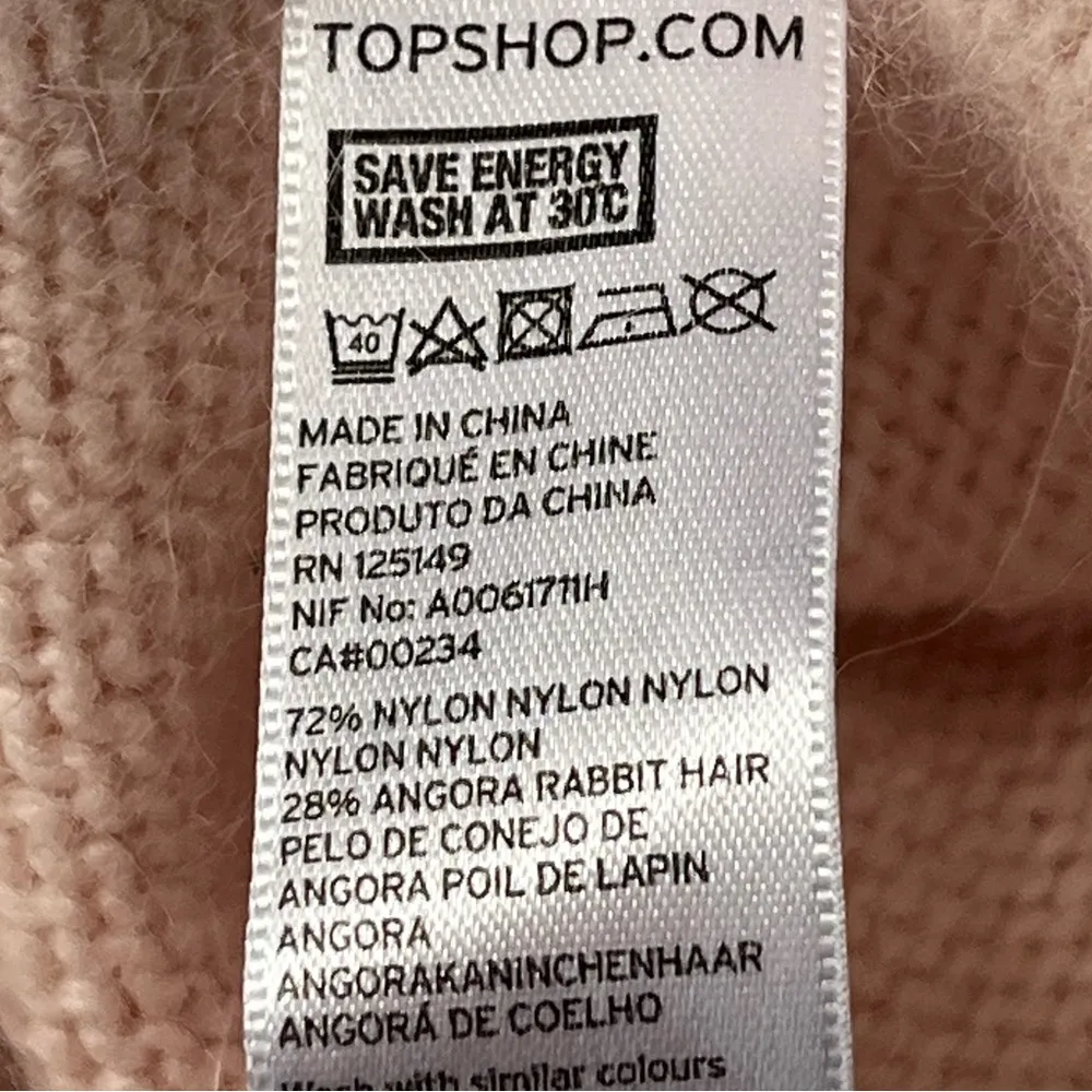 Topshop Angora Blend Cropped Sweater Blush Pink Size 2 - Image 7