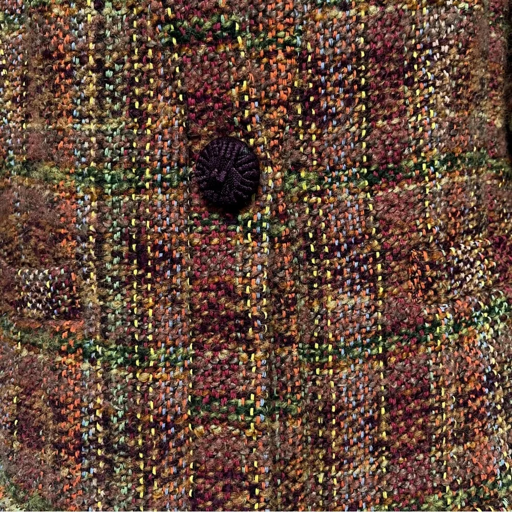 Coldwater Creek Tweed Blazer Suit Jacket Structured Tailored Colored Coat 6 - Image 5