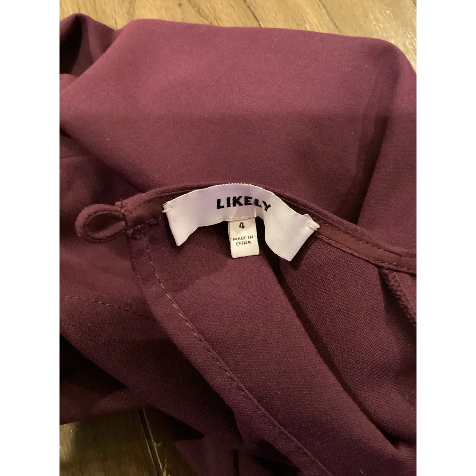 Revolve Likely Keller Long Sleeve Mini Dress bodycon cut out in Purple Plum sz 4 - Image 12