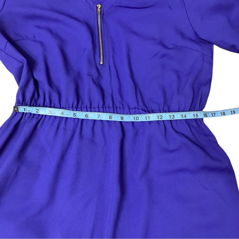 Vero Moda Royal Blue Casual elastic waist Dress Zipper size XL - Image 7