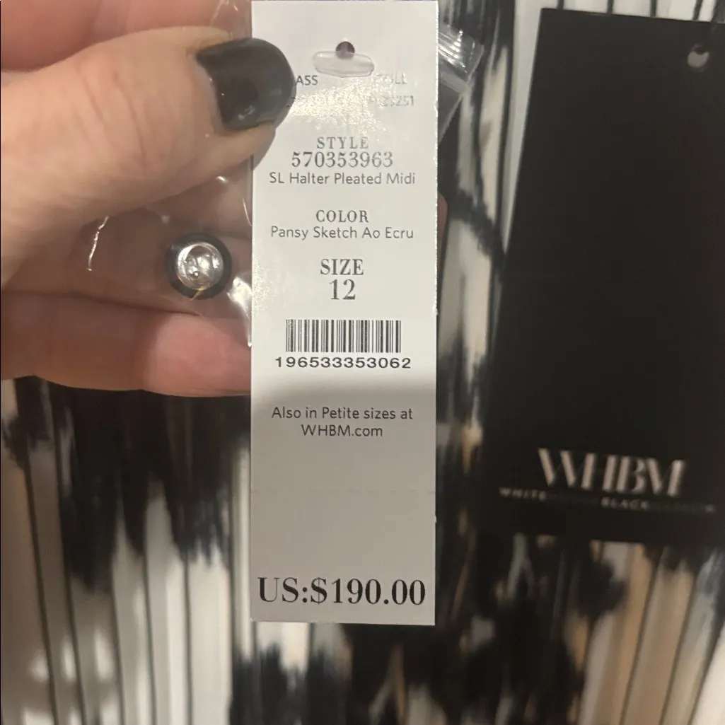 White House Black Market Halter Pleated Midi Dress - Image 2