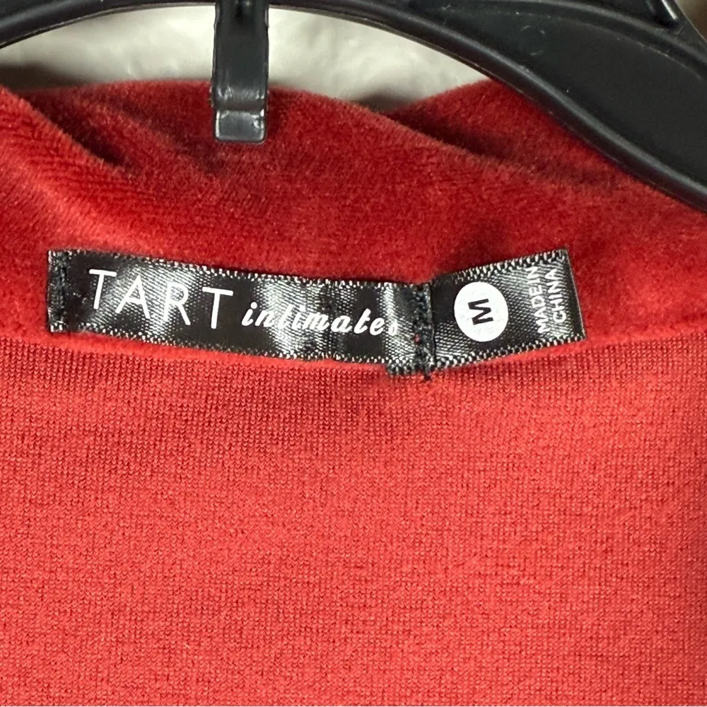 Tart intimates Red Velvet Button-Up Top set pajama SZ:M - Image 4