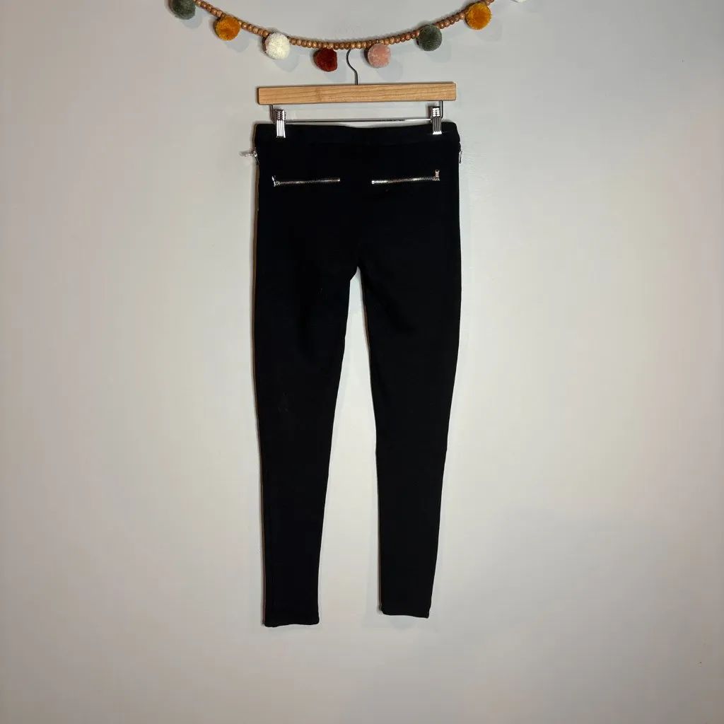 Adam Lippes black low rise zipper legging pants - Image 4