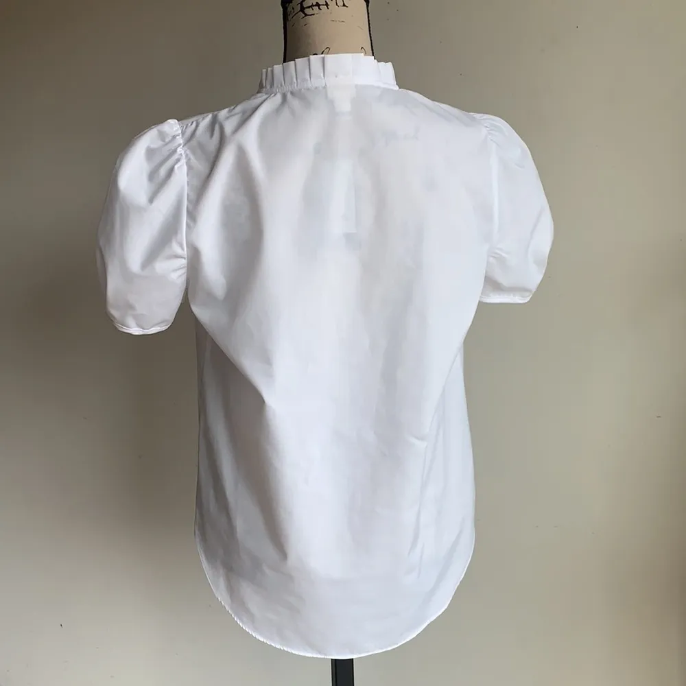 River Island White V-Neck Top Size 6 NWT - Image 5