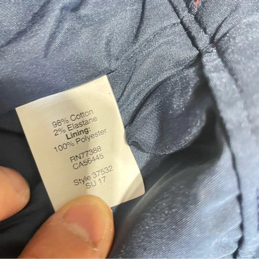 J. Crew navy blue red polka dot “ the pencil skirt “ size 6 - Image 7