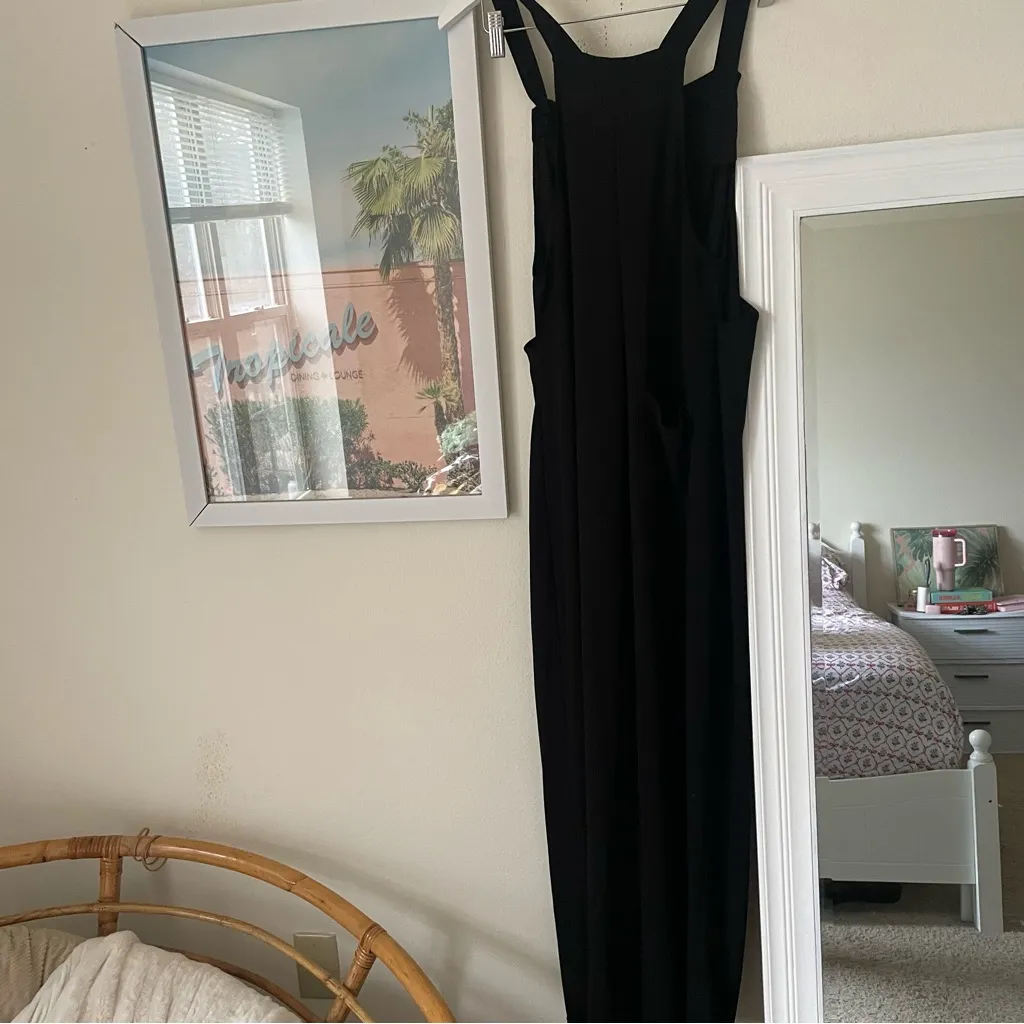 Halara  Adjustable Strap Plicated Waffle Overalls Jumpsuit - Image 6