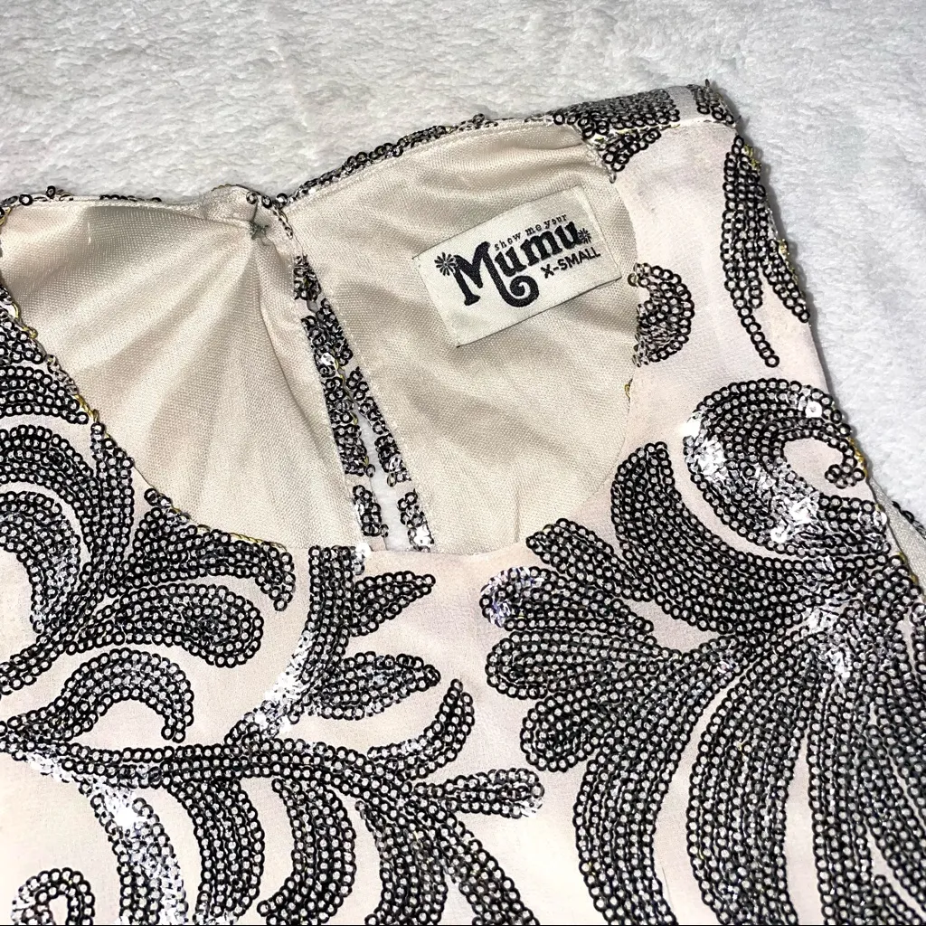NWOT Show Me Your Mumu Hailey Sequin Tank Crop Top size XS! - Image 3