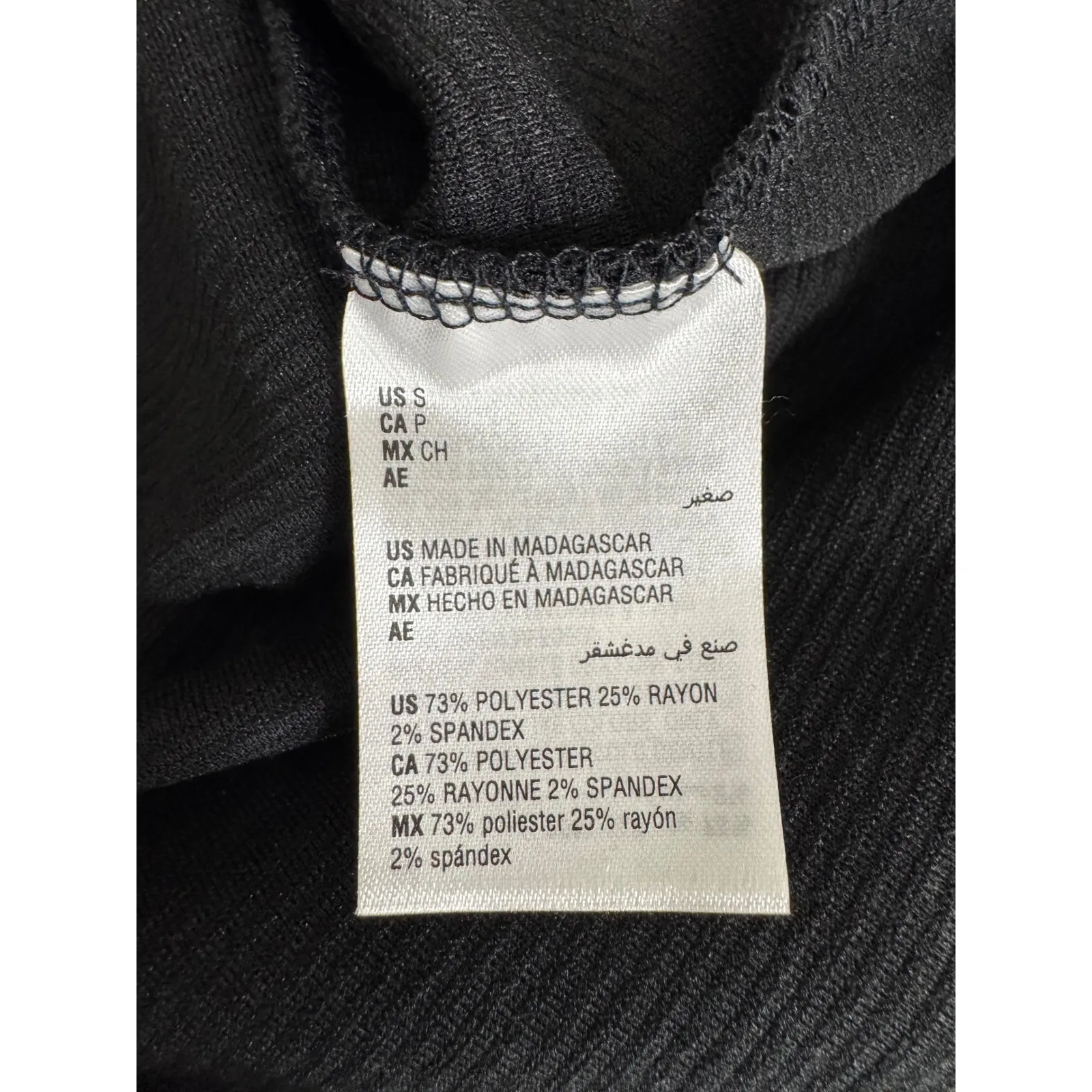 Ideology Women's Black Ribbed Funnel Neck Long‎ Sleeve Pullover Top - Image 7