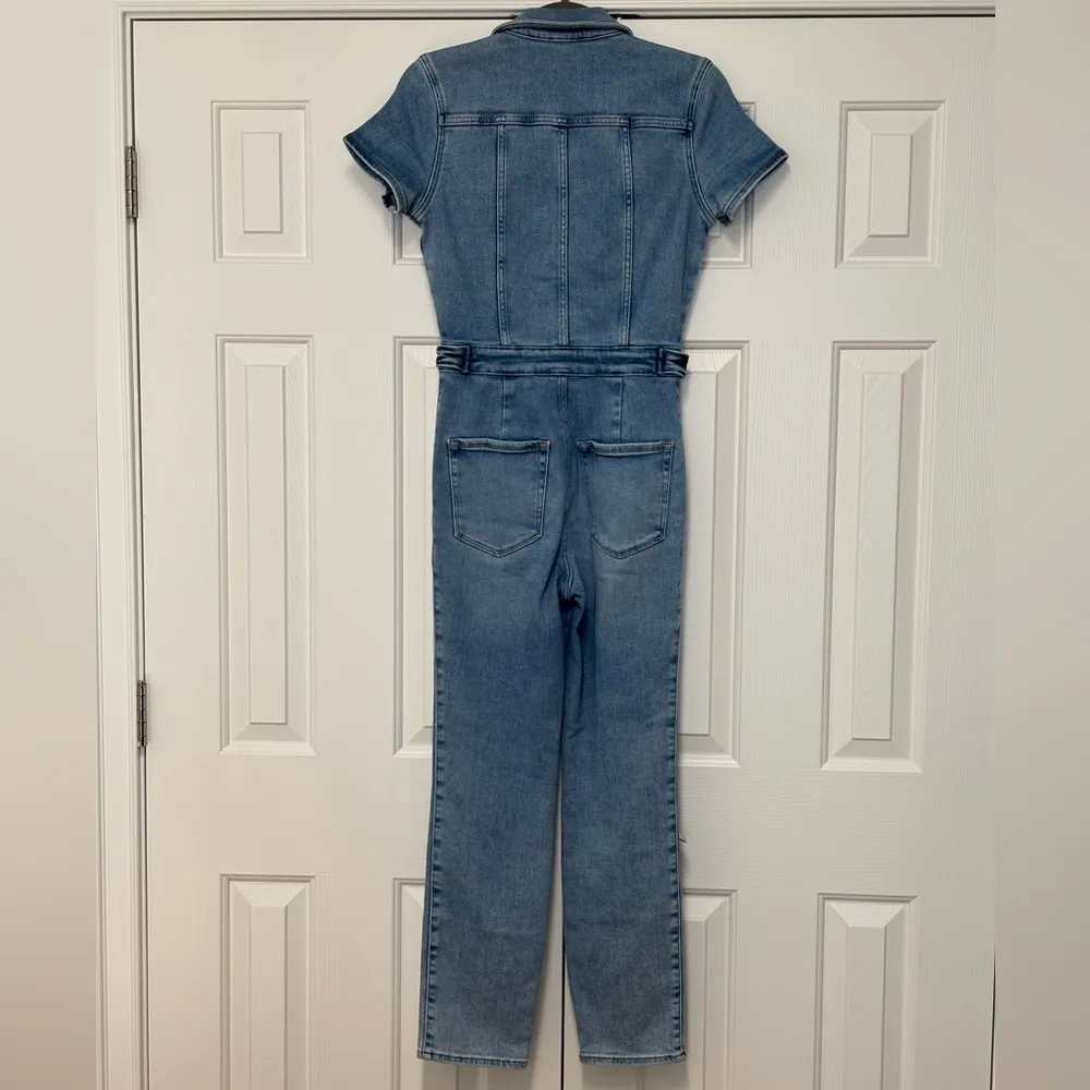 Good American Fit for Success Denim Jumpsuit Women’s size 1 - Image 8