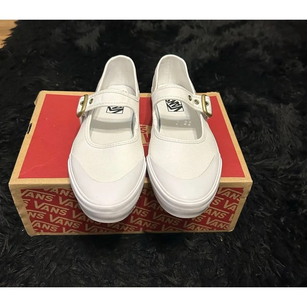 VANS Mary Jane white shoes sneakers women’s 8.5 new - Image 2