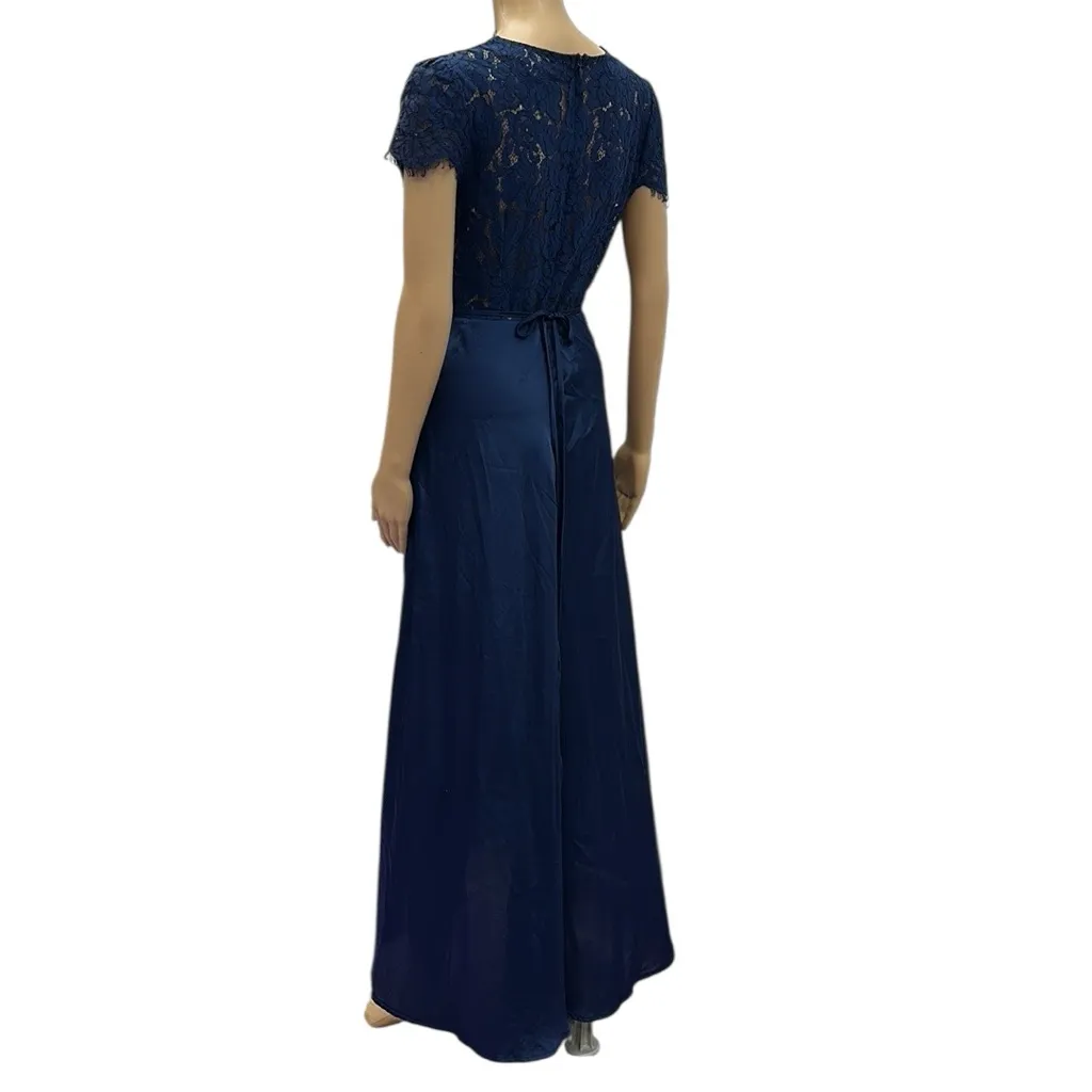 Showpo Kiss Of True Love Blue Lace Bodice Wrap Skirting Maxi Dress Womens 6 - Image 9