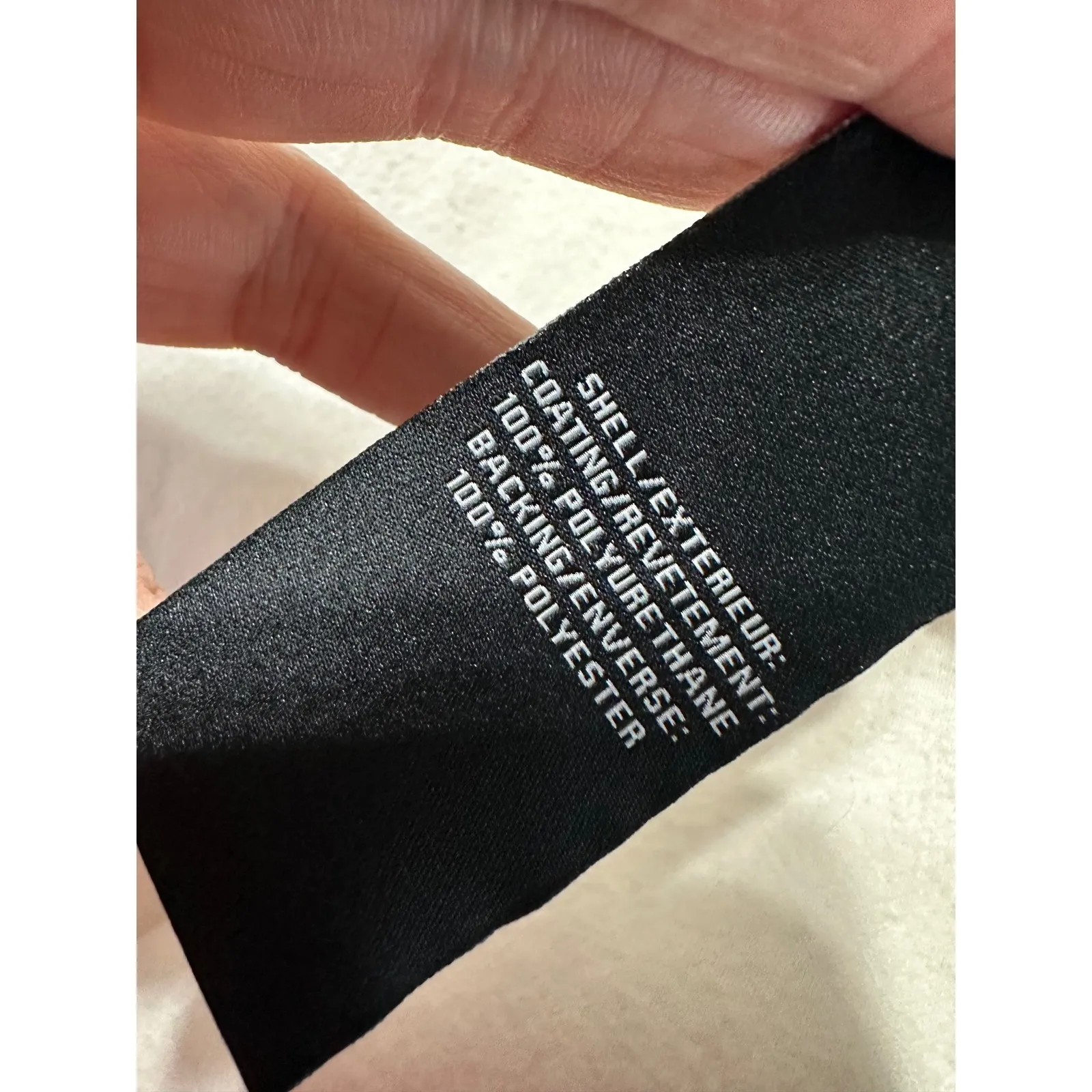 BAGATELLE COLLECTION Faux Leather Shirt Button Down Short Sleeve Cream Size S - Image 7