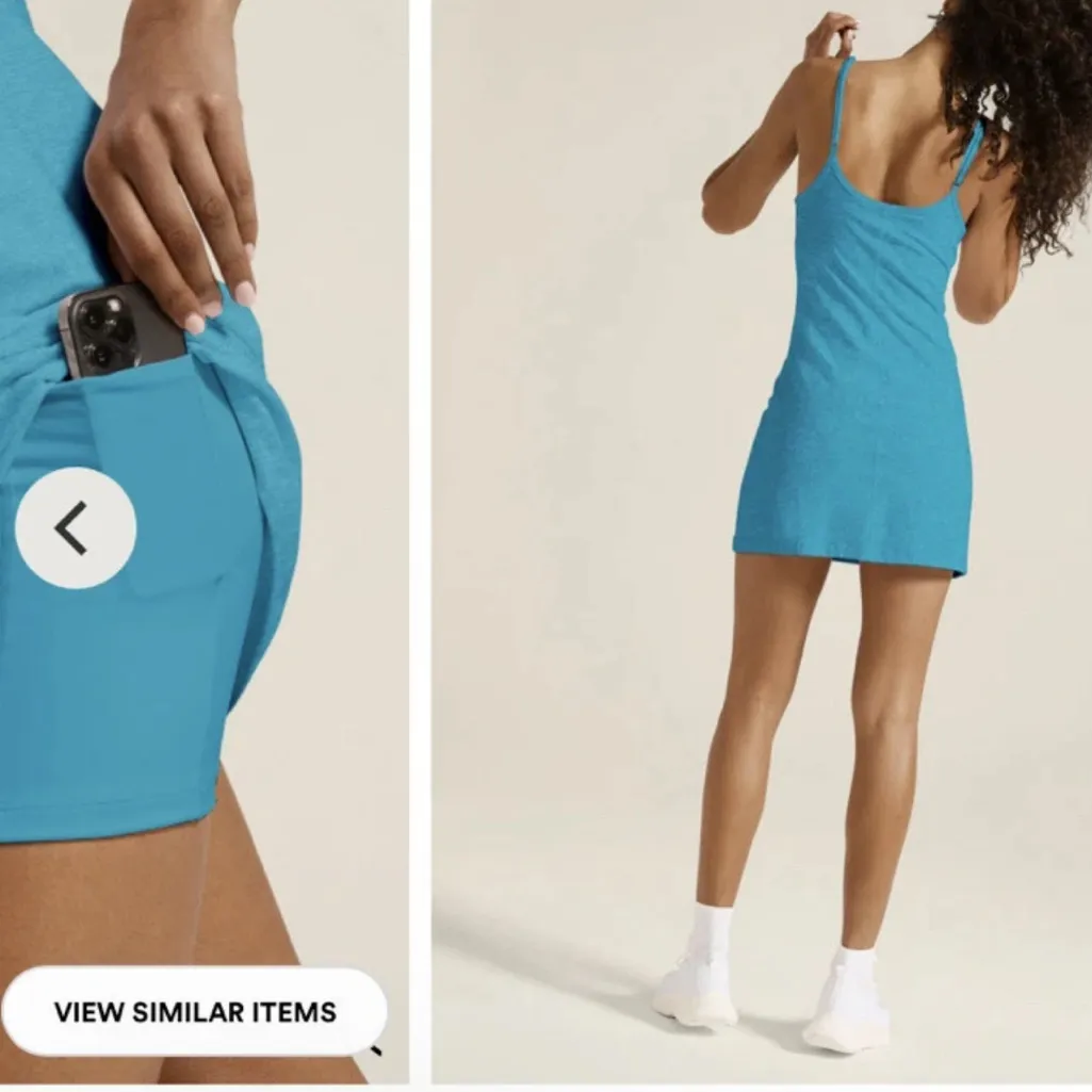 Beyond Yoga Small Essence Spacedye Dress Cali Blue Heather Tennis Prep Outdoor - Image 5