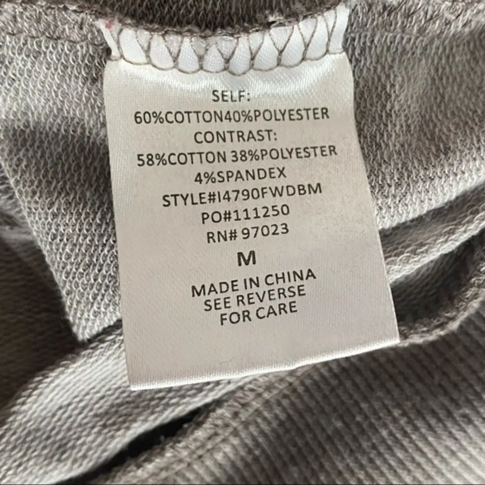 Miken Flow Hamsa Evil Eye Graphic Gray Burnout Pullover Casual Sweatshirt Size M Size M - Image 5