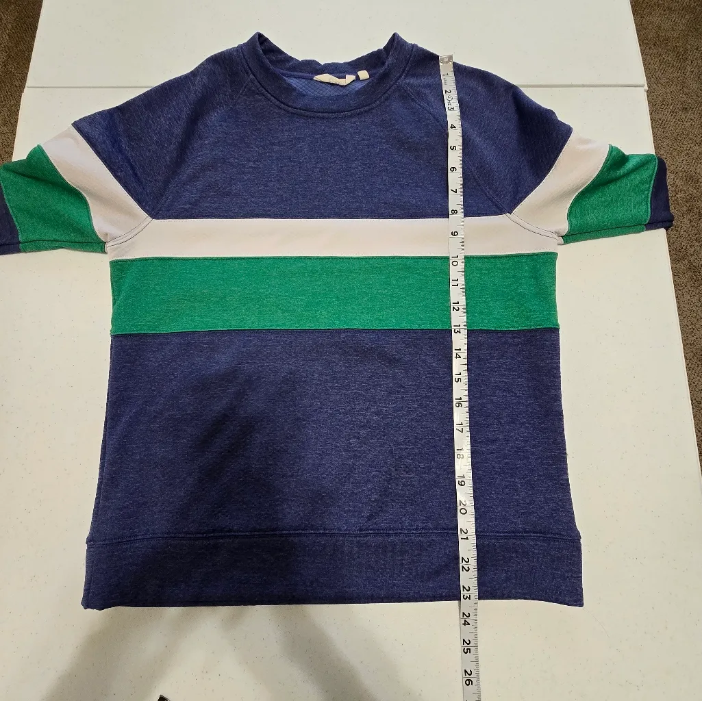 Cotopaxi Blue and Green Striped Sweatshirt - Image 5