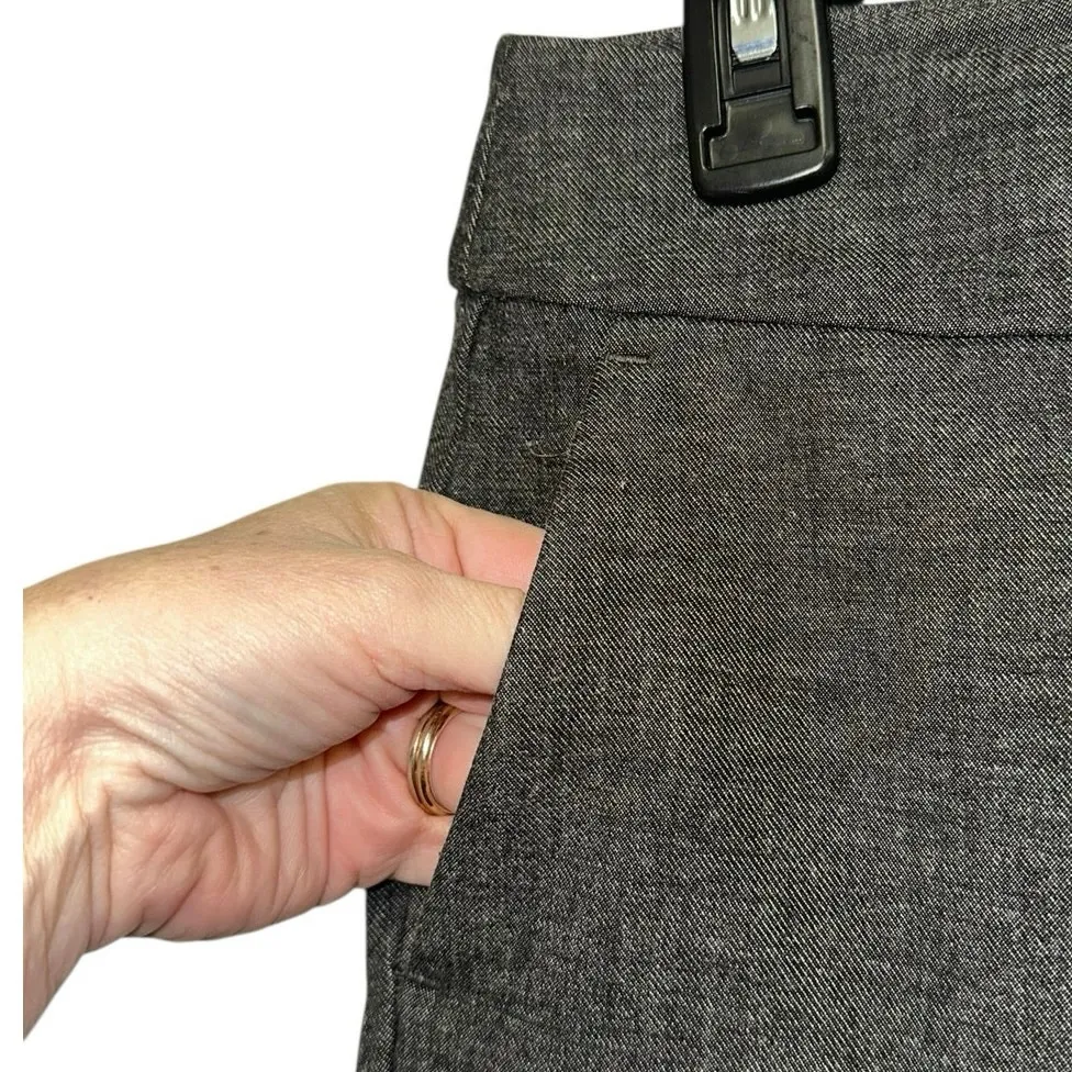 LOFT Petites Gray Slim Ankle Dress Pants 8P Workwear Minimalist - Image 2