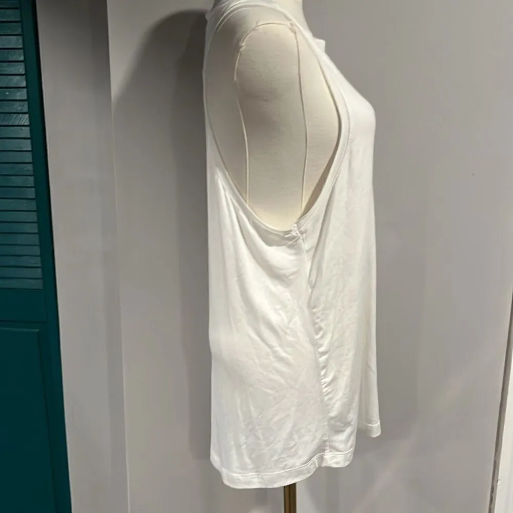 MONO B NWT raw edge flow tank white small - Image 5