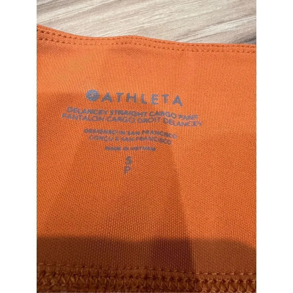 Athleta Delancey Straight Cargo Pants Foliage Orange Sz S - Image 5