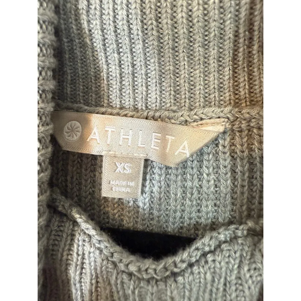 Athleta  Gray Doubletime turtleneck sweater tank top size XS - Image 3