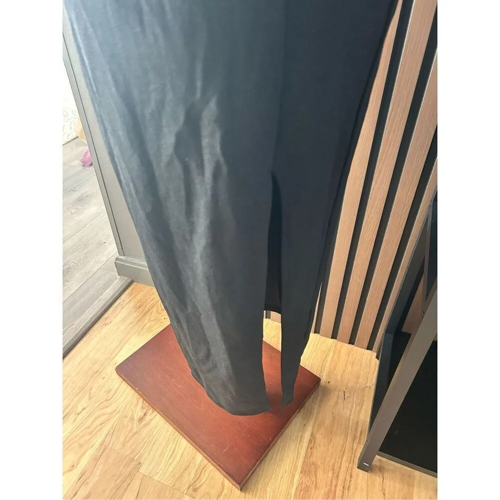 SHEIN sexy black dress size medium going out with front slip - Image 3