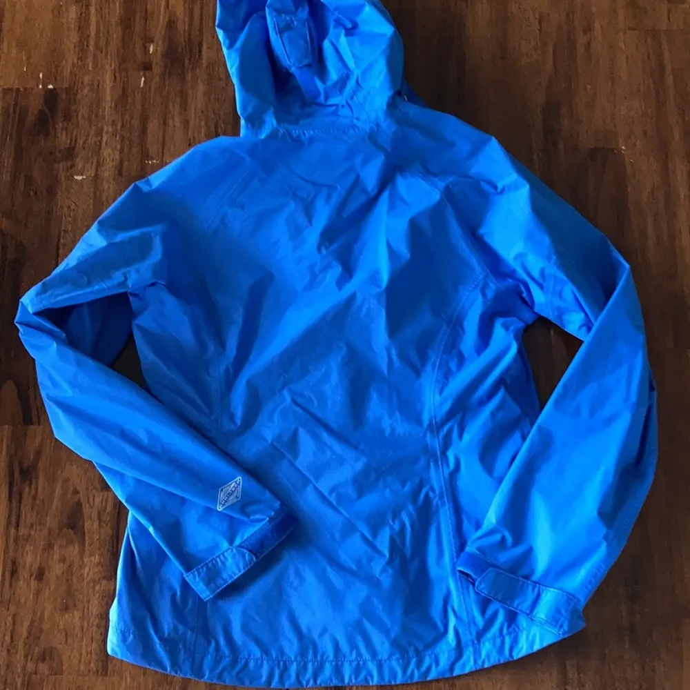 Columbia Omnitech Waterproof Blue Rain Jacket Women’s Size Extra Small XS EUC - Image 6