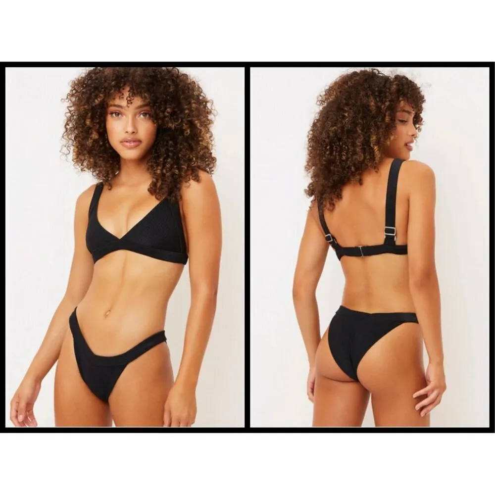 💕FRANKIE'S BIKINIS💕 Grace Cheeky Ribbed Bikini BOTTOM ~ Black XL NWT - Image 3
