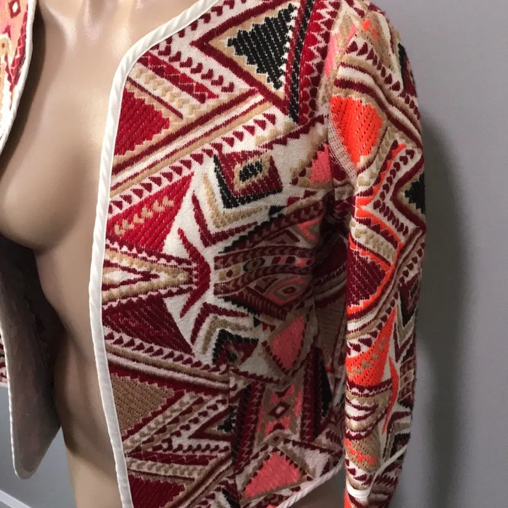 Soho  Jeans NYC Embroidered Jacket Western Pink Red - Image 2