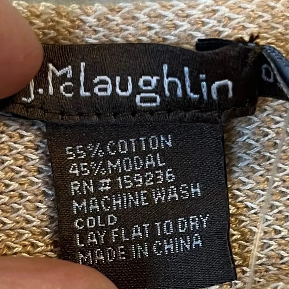 J. McLaughlin Knit Maud Poncho in Latte & Heathered Oatmeal One Size NWT - Image 9