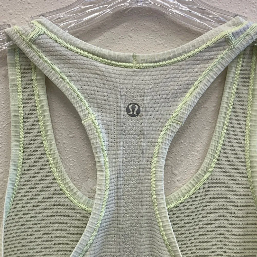 ❌Lululemon Light neon yellow Swiftly tech Racerback Tank Top size 4 - Image 5
